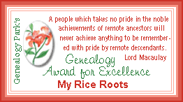 Awarded by Genealogy Park - 29 July 2002