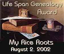 Awarded by Life Span Genealogy - 2 August 2002